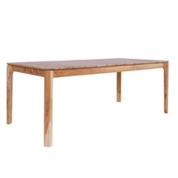 Mesa de comedor de madera de teca duradera y de alta calidad con diseño minimalista de Indonesia