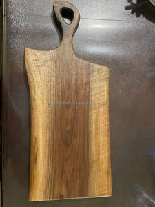 Planche à découper en noyer noir faite à la main, planche à charcuterie, écologique, légère, design carré, épaisseur 20 mm, ustensiles de cuisine - Product Image 2