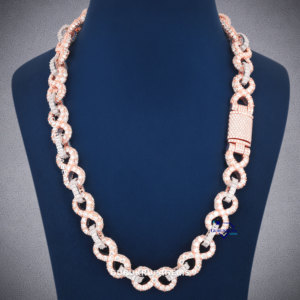 Personalizado 22 pulgadas 16MM cadena infinita 925 Collar de plata Iced Out VVS Moissanite diamante Hip Hop cadena de eslabones cubanos - Product Image 1