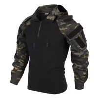 Uniforme d'Extérieur Tactique Résistant à l'Usure – Ensemble T-Shirt, Capuche et Pantalon pour Hommes – Vêtements de Chasse Airsoft Paintball