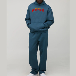 Sudaderas con capucha y pantalones de chándal para hombre de algodón 100% de alta calidad personalizados, ropa informal de invierno de gran tamaño, conjunto de 2 piezas con logotipo personalizado para hombre - Product Image 6