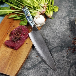 Venta al por mayor personalizado de calidad superior OEM ODM servicio PRESTIGE BLADES profesional japonés Damasco acero cuchillo de cocina - Product Image 5