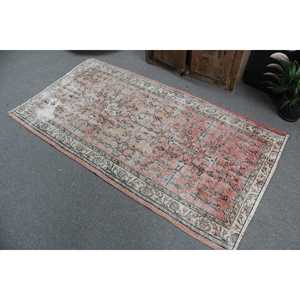 Tapis turc, tapis vintage 3,2x6,2 pieds, tapis persan en laine rouge et bleu - Product Image 4