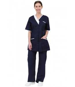 ชุดเครื่องแบบพยาบาลแขนสั้นผ้าทอยืดหยุ่นสำหรับผู้หญิงเสื้อผ้าพยาบาลฤดูร้อนน้ำหนักเบา - Product Image 3