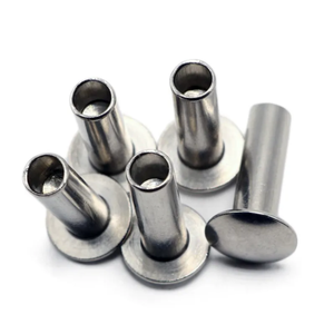 Fabricant chinois de rivets semi-tubulaires en acier inoxydable M4 M5 M8, rivets en fer, rivets à tête plate ronde en acier au carbone - Product Image 1