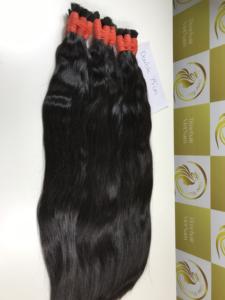 ผมต่อคุณภาพสูง 75 ซม. ผมแท้เวียดนาม 100% สีธรรมชาติ ปลายหนา จัดเรียงเกล็ดผม แบบรัสเซีย จำนวนมาก - Product Image 4