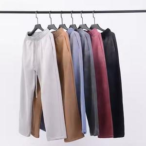 Designer Custom Luxury Men's Canvas Casual Straight Leg Sweatpants <b>Elastic</b> <b>Waist</b> Breathable Spandex/Cotton Custom Logo <b>Waist</b> - Product Image 1