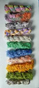 Rubans crépus et pelucheux en lin dans des couleurs teintes personnalisées fabriqués à partir de tissus de lin recyclés pour les produits d'art et d'artisanat - Product Image 6