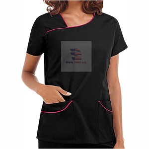 Hauts de gommage unisexe à manches courtes uniforme d'allaitement hauts de gommage - Product Image 6