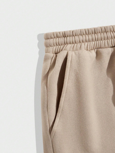 Pantalones cortos de hombre con cintura y cordón de algodón 100% de alta calidad al por mayor, pantalones cortos de chándal con gráfico de letras y logotipo privado personalizado para hombre - Product Image 4