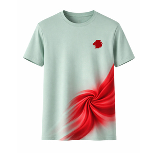 เสื้อยืดพิมพ์ลายทรงหลวมสำหรับผู้ชาย ผ้าฝ้าย 100% เสื้อยืดผู้ชายสไตล์ลำลองแนวสตรีท - Product Image 1