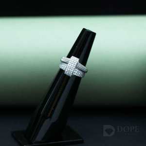 Anillo de Compromiso Moderno de Acero Inoxidable con Moissanita, Chapado en Oro de 14K, Certificado IGI, para Ocasiones Especiales Unisex - Product Image 1