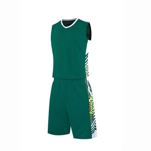 Uniforme de basket-ball pour hommes avec logo personnalisé, service OEM, respirant, séchage rapide, 100% polyester - Product Image 5