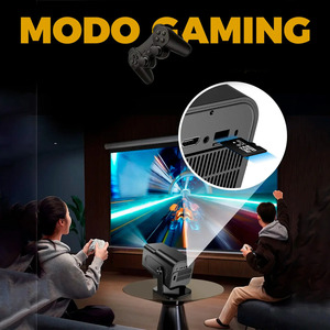 Mini Portable LED <b>Projector</b> Smart TV + Video Game Controllers - Assorted Colors - Product Image 4