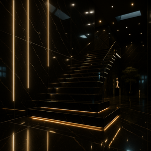 Dessus de vanité et plancher modernes de la meilleure qualité de quartz de noyau noir épaisseur de 20mm/30mm - Product Image 1