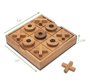 משחק טיק טק מעץ שיטה איכותי, מודרני ופשוט לילדים, משחק שולחן קלאסי למשפחה, עץ עמיד, סט ל-<span class=keywords><strong>2</strong></span> שחקנים - Product Image 5