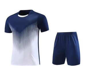 2025 Nueva camiseta de fútbol con estampado de transferencia de calor personalizada, conjunto de uniforme de fútbol, secado rápido, 100% poliéster, nombre de equipo personalizado - Product Image 4