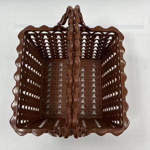 Panier de rangement en plastique de qualité supérieure avec un beau motif et une poignée écologique pour le service OEM de décoration de la maison du VIET NAM - Product Image 3