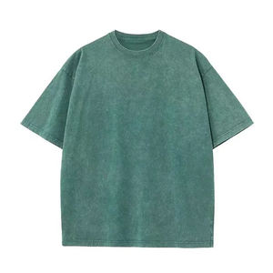 2025 venta al por mayor ácido lavado 100% algodón camiseta personalizada de alta calidad en blanco de manga corta de talla grande para hombre Camiseta serigrafiada Logo - Product Image 2