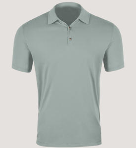 T-shirt 100% coton pour hommes de grande taille pour polos Chemise de golf extensible à impression personnalisée T-shirt tricoté anti-rides - Product Image 4