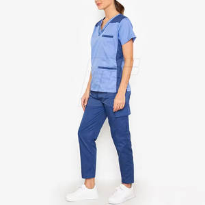 Nursing Uniform Lightweight Comfortable Scrub Set With <b>Pockets</b> For Hospital Clinic And Dental <b>Staff</b> - Product Image 2