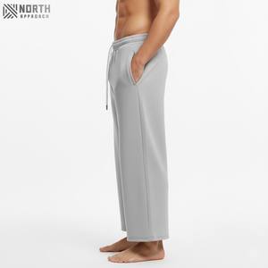 กางเกงวอร์มขากว้างสำหรับผู้ชายกางเกงวิ่งขายาวตรงผ้าคอตตอนสำหรับ100% - Product Image 3