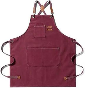 Thick Canvas Crossed Shoulder Strap Polycotton <b>Apron</b> Waterproof and Oil Resistant <b>Kitchen</b> Cooking <b>Apron</b> Gardening <b>Apron</b> - Product Image 3