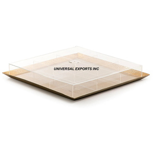 Plateau à chocolat carré en métal avec couvercle en acrylique Plateau à chocolat fait main de qualité supérieure Nouveau plateau à chocolat en métal le plus vendu - Product Image 1