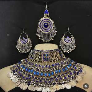 Nouveautés Brodé à la main Afghani mariée demoiselles d'honneur fête porter collier en acier inoxydable pour adultes filles pour les mariages - Product Image 4