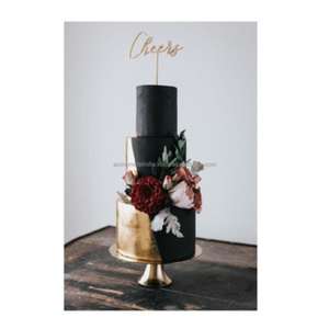 Elegante diseño simple soporte de pastel de metal chapado en oro forma redonda estilo antiguo soporte de postre y pastel a un precio razonable - Product Image 1