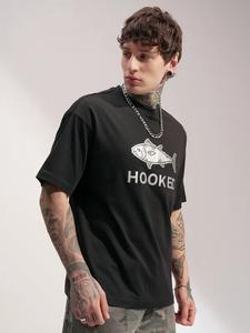 T-shirt pour homme de haute qualité, 220 grammes de coton, streetwear, coupe slim oversize, motif uni, qualité lourde, t-shirt oversize - Product Image 6