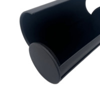 Étui à lunettes de soleil classique en cuir PU noir avec design personnalisable, emballage de luxe 16,7 cm x 6 cm x 6 cm