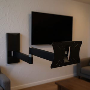 Soporte de Pared para TV/Monitor ENTR1020 VESA 100 x 200 Negro, con Ganchos y Rieles de Triple Articulación para Televisores de hasta 30 kg - Product Image 3