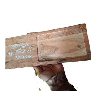 ถาดลายมุกประดับตกแต่งเทศกาลรอมฎอนและอีด มูบาร็อค ของขวัญบนโต๊ะอาหาร งานฝีมือไม้ สำหรับใส่ช็อคโกแลตและขนมหวาน - Product Image 1