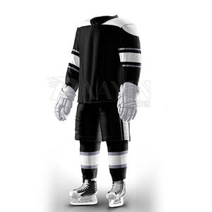 Ensemble d'uniformes de hockey sur glace personnalisés, maillot respirant, shorts, chaussettes et équipement, vêtements de sport d'équipe pour hommes et jeunes - Product Image 4