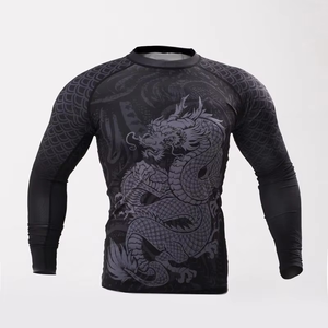 Men's Full Sleeve Rash Guard Sublimation <b>Print</b> Spandex Polyester Quick Dry Sport Shirt Compression Top - Product Image 5