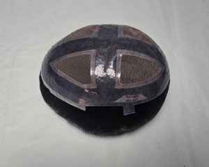 Indian Remy Human <b>Hair</b> Toupee <b>Wig</b> with Yaki & Deep Wave Styles Single Weft for Lace for All Colors - Product Image 5