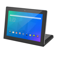Tablette PC de 14 "noire en forme de L avec écran LCD tactile capacitif paysage Android ODM pour salle de réunion hôtel restaurant vente au détail