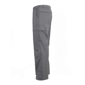 กางเกงคาร์โก้ผู้ชายแบบหนา เอวสูง ผ้าฝ้าย สำหรับทำงาน พร้อมผ้าแคนวาสทนทาน ทรงตรงลำลอง มีกระเป๋าหลายช่องสำหรับทำงาน - Product Image 3