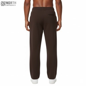 Pantalones de chándal holgados de pierna ancha rectos de gran tamaño personalizados, pantalones de chándal acampanados 100% algodón, pantalones de chándal informales Acampanados para invierno para hombres - Product Image 2