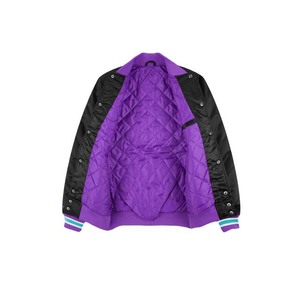 Vêtements de sport vestes de baseball en satin design à rayures veste de baseball universitaire à manches longues de couleur personnalisée pour hommes vêtements de sport pour adultes - Product Image 3