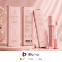 Boîte à gloss à lèvres rose élégante personnalisée pour le maquillage