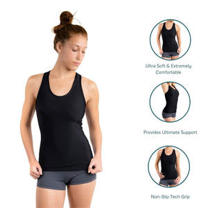 เสื้อกล้ามออกกำลังกายสีดำสำหรับผู้หญิง2024โลโก้ที่กำหนดเองเสื้อกล้ามแบบถักติดฉลากได้ตามต้องการ - Product Image 4