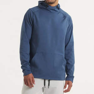 New Winter Collection Athletic Fit Crossover Pullover Hoodie Spring Season wholesale Plain Dyed High Quality Hoodies for Men - Product Image 3