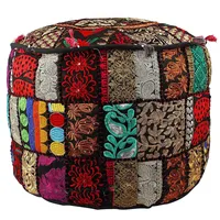 Pouf en tissu pouf housse pouf repose-pieds pour la maison et le salon décoratif de fournisseur indien