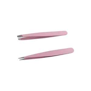 Pince à sourcils oblique pointue en acier inoxydable de marque privée professionnelle de haute qualité ciseaux incurvés réutilisables écologiques - Product Image 5