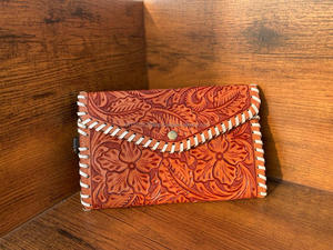 Nouveau Style occidental couleur cuir repoussé grande taille pochette femmes conçu sacs à main vente chaude Compact repoussé cuir embrayages à la mode - Product Image 5