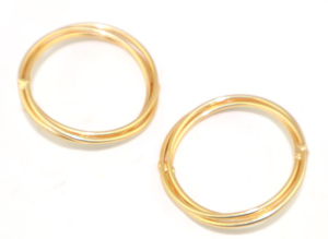 Royal Fashion Circle Shape 24K <b>Gold</b> Plated Stud <b>Drop</b> <b>Earrings</b> Luxury Design Statement Jewellery for Women Girls Wholesale Bulk - Product Image 2