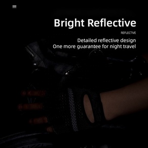 Guantes de Ciclismo de medio dedo personalizados antichoque superventas guantes deportivos de montar guantes de gimnasio de medio dedo hechos de cuero - Product Image 4