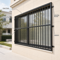 Rejas de Seguridad para Ventanas de Acero Inoxidable 304 Personalizadas, Fijas o Abatibles, Antirrobo, para Edificios Residenciales